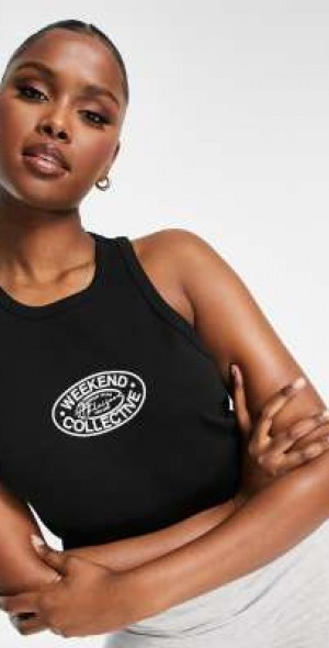asos black tank top