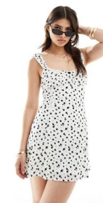 bershka floral mini dress Lace floral mini dress - #bershkastyle - Women