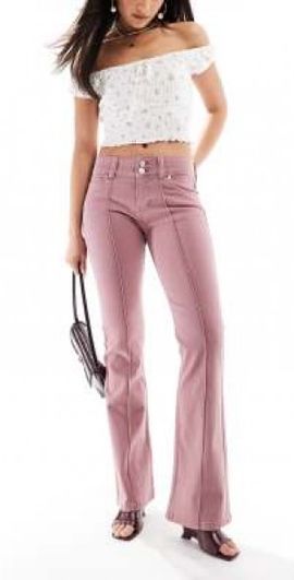 bershka low waist straight fit jeans
