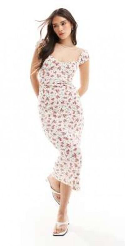 kors maxi dress Michael Michael Kors Smocked Georgette Maxi Dress