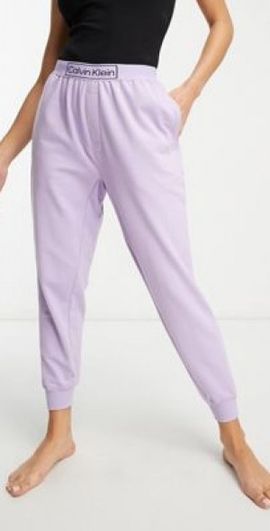 Calvin Klein Calvin Klein reimagined sleep sweatpants in vervain lilac-Purple
