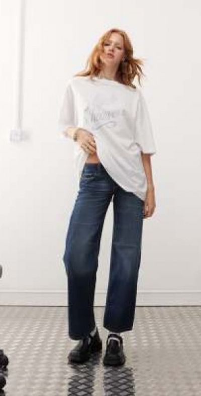 Cheap Monday Cheap Monday Anti Low rigid straight leg jeans in star blue dark wash