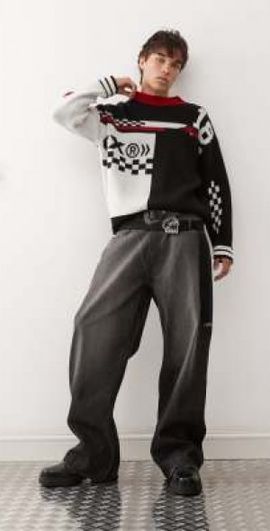 Cheap Monday Cheap Monday Looser baggy jeans in rubby black wash