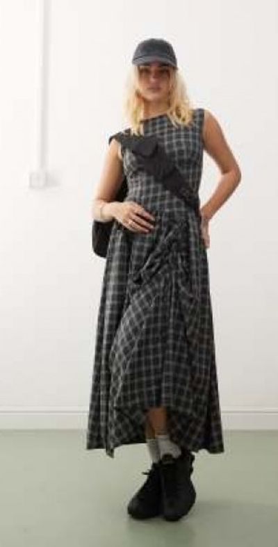 chinese dress ladies Multicolor Floral V-Neck Ruffle Maxi Dress main image 0