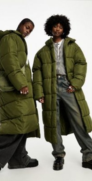 Maxi Puffer Jacket Collusion Unisex Trench Coat Collusion