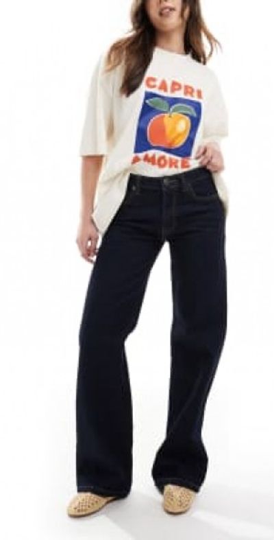 Daisy Street Daisy Street low rise boyfriend jeans in indigo-Blue