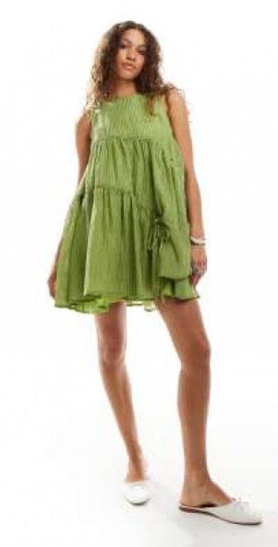 strapless open back dress Gypsea Strapless Swing Mini Dress White