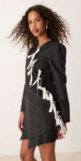 open lace back dress Hazel Ivory
