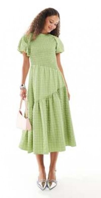 green emerald velvet dress Ready to wear Apple green dress main image 0