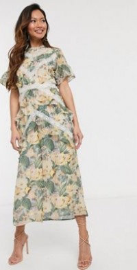hope and ivy mirror print midi dress