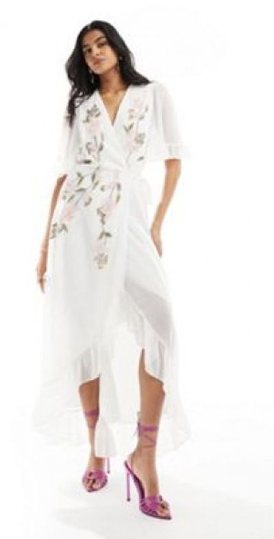 chinese dress ladies Ivy Lace Corset Drape Maxi Dress