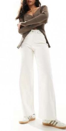 JJXX JJXX Tokyo wide fit jeans in off white