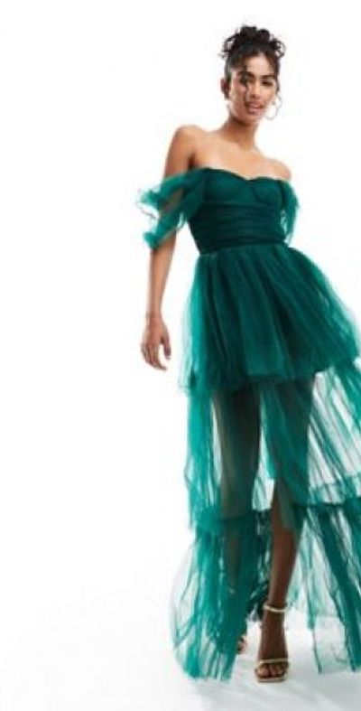 slim fit dress slacks Off The Shoulder Tea Length Dress – Mac Duggal