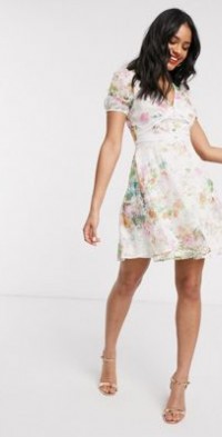 lipsy floral print midi dress