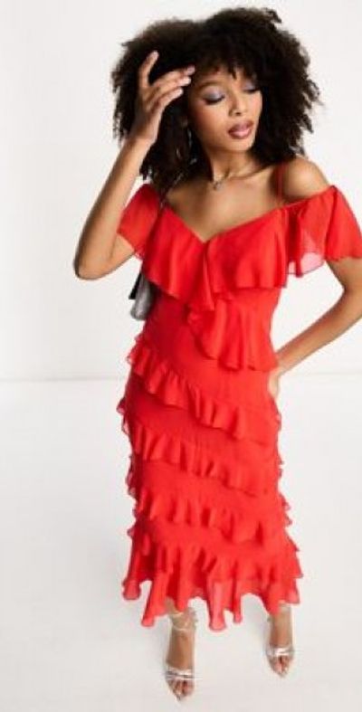 chinese dress ladies Rent Little Mistress Tandi Lemon Zest Crochet Lace Pleated Midaxi Dress