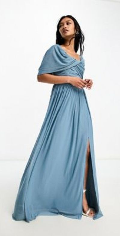 maxi engagement dress White Ruffle Maxi Dress for Bride
