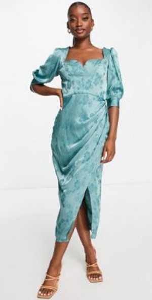 white lace dress high low Jezebel | White Lace Plunge-Neck Collared Midi Dress