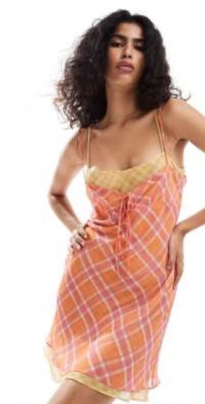 knee length dresses for ladies 100% Cotton Orange Flutter Sleeve Mini Dress - All Dresses