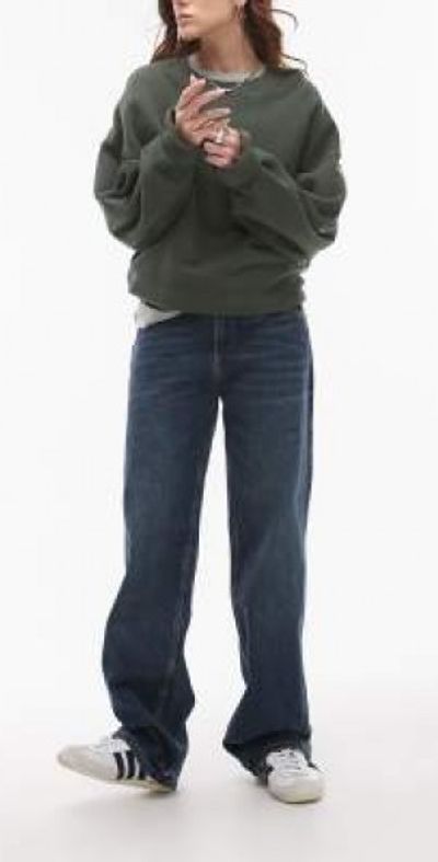 Mango Mango Miami mid rise straight leg jeans in vintage wash blue
