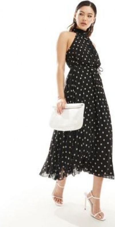 blue dress for baby girl Womens Polka Dot Halter Dress main image 1