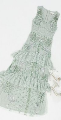 maya placement embellished maxi dress