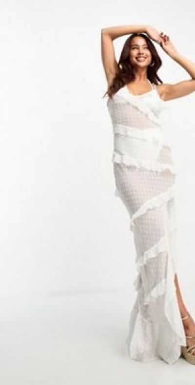 white christmas dresses Cherry Lips Strapless Chiffon Mini Dress Cream main image 0