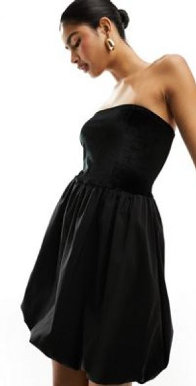 Miss Selfridge - puff ball dress in black