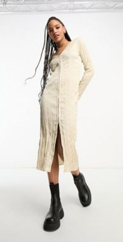 coral dress beige shoes Linda Mini Dress main image 0
