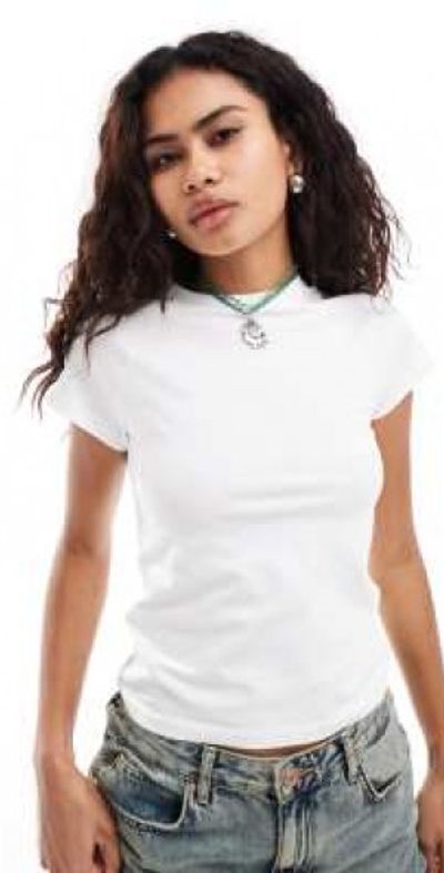 Noisy May Noisy May regular fit cap sleeve T-shirt in white