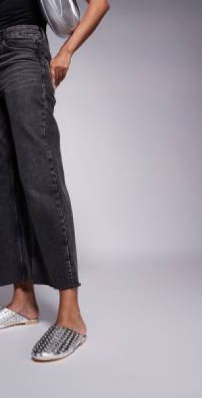 Public Desire Public Desire Cairo studded flat mules in silver