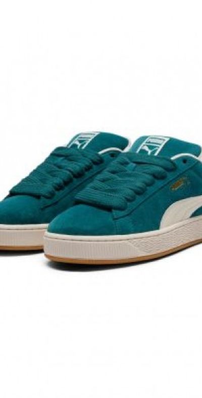 Puma PUMA Suede XL Levels sneakers in green and white