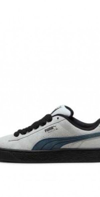 Puma PUMA Suede XL sneakers in gray with black and blue detail-Neutral