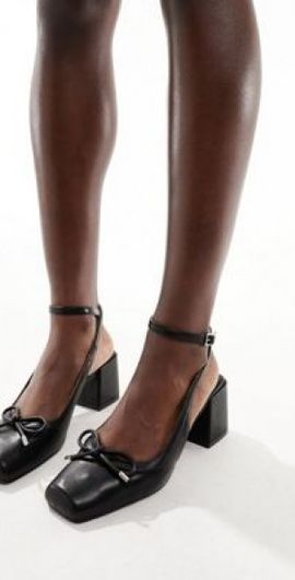 Raid RAID Emilia ballet low block heels shoes in black