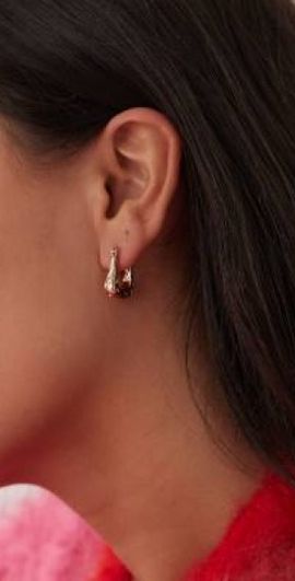 Reclaimed Vintage Reclaimed Vintage hammered hoop earrings in gold