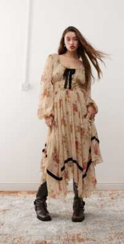 navy blue dress for baby girl Women's Casual Elegant Long Dress, Autumn/Winter Fall Dress Long Sleeve  Maxi Dress Women Autumn Dress Elegant Floral Dress Women Casual Long Dress｜Emery  Rose main image 1