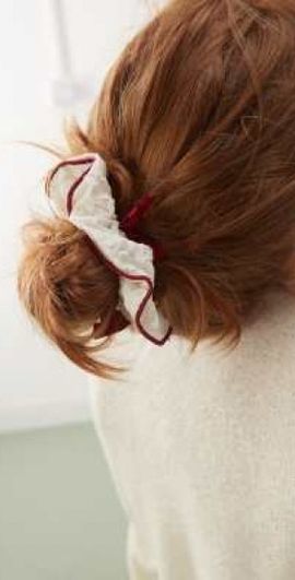 Reclaimed Vintage Reclaimed Vintage scrunchie with red bows-Multi