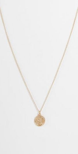 Reclaimed Vintage Reclaimed Vintage unisex St Christopher necklace in gold