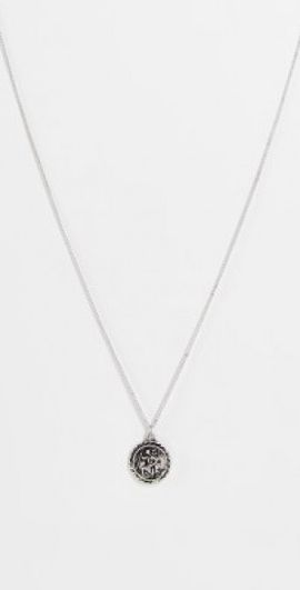 Reclaimed Vintage Reclaimed Vintage unisex St Christopher pendant necklace in burnished silver