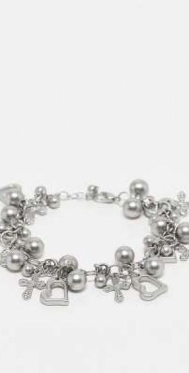 Reclaimed Vintage Reclaimed Vintage unisex ultimate charm bracelet in silver