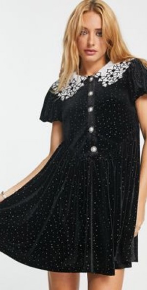 sister jane - Sister Jane mini tea dress with embroidered