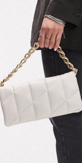 Topshop Topshop calla quilted crossbody bag-White