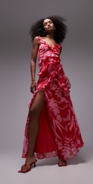 Topshop Knot Topshop Pintuck Dress Shop Topshop Pink Midi Dress