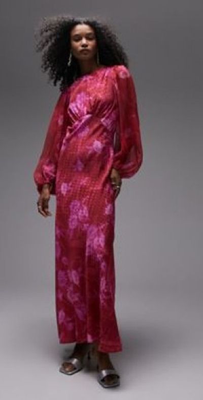 gathered bust midi dress CLEARANCE