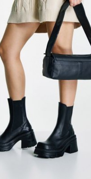 Leather Boots Topshop Black Chelsea Boots Topshop Haiti Leather