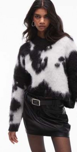 Oversized Jumper Cow Sweater Asos Square Cow Shoulder Bag Black