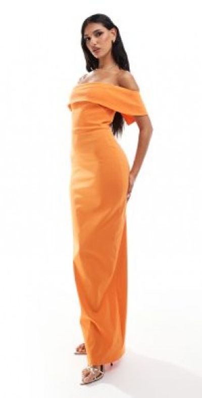 vesper orange dress Vesper - Cami Strap Midi Dress - Women - Viscose/Nylon/Spandex - 4 US