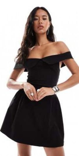white christmas dresses Glitter Peek-A-Boo Skater Dress – Camille La Vie main image 1