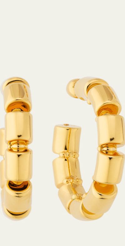 ALAIA Goldtone Coil Hoop Earrings