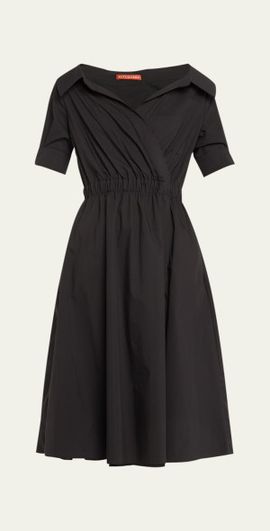 Altuzarra Lydia Short-Sleeve Midi Wrap Shirtdress