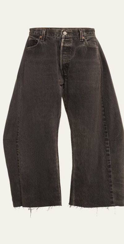 B SIDES Lasso Rework Cropped Wide-Leg Jeans